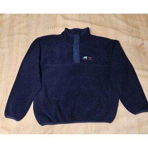 Against The Elements Size Xl Mens Blue Fleece Quarter Snap Pullover Jacket